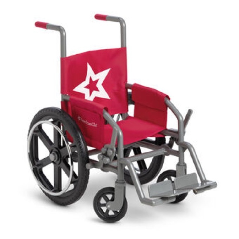 American Girl Doll Wheelchair Berry Red EUC